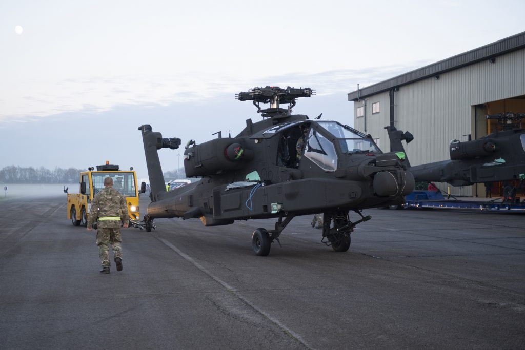 The British Army’s new Apache Attack Helicopters (AH-64E) arrives at ...